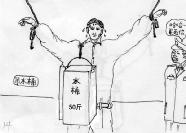 中共酷刑示意图:吊水桶