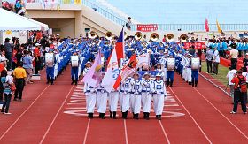 台湾“全国志工大会师”,天国乐团引领志愿服务团队近二万人进场