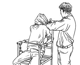 中共酷刑示意图:人为窒息