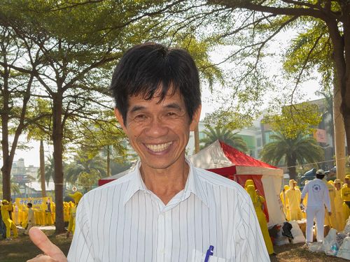 '李文正议员呼吁:“每一个台湾人都要关心并制止中国共产党迫害法轮功。”'