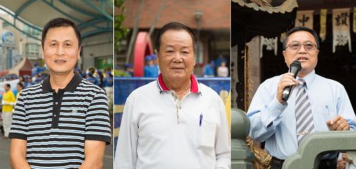'蚵仔寮渔会张总干事(左)、梓官区梓义里陈里长(中)、赤崁里,