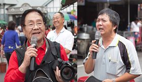 旗山东昌里里长陈东甫(右)退伍军人曹健(左)