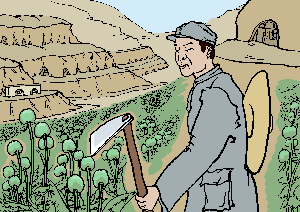 延安大生产运动,种植罂粟,制造鸦片(大纪元配图)