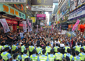香港民众再聚旺角 捍卫自由良知
