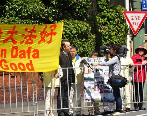 图:新西兰法轮功发言人Kerry