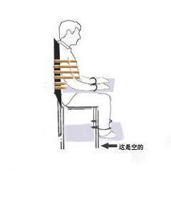 中共酷刑演示图:老虎凳