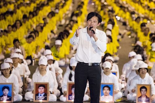 图8:中央研究院副研究员黄国昌教授向全球法轮功学员致上最深的敬意!