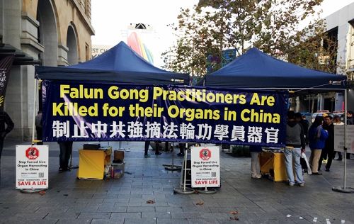 图5:在珀斯市中心商务区的步行街的真相展位