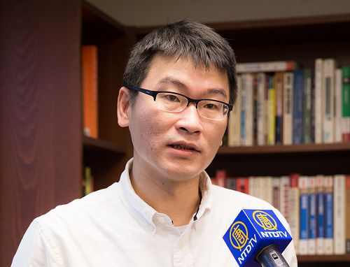图2:台北市议员梁文杰支持诉江