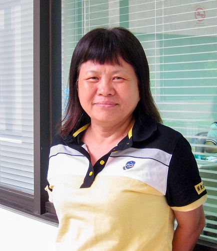 图2:屏东县议员蒋月惠呼吁所有人都站出来声援法轮功学员,让更多的舆论力量促使中国尽速法办恶人。