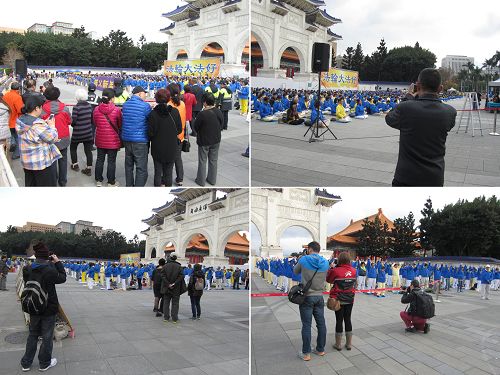 图4:盛大、祥和的场面吸引游客驻足观看、拍照留念、了解真相。