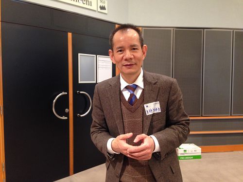 DAFOH欧洲代表,德国美因茨大学血管药理学研究所(Institute of Pharmacology, Johannes Gutenberg University, Mainz (Germany); DAFOH European Delegate)李会革教授在参加“活摘器官在中国(Organ Harvesting in China)”欧洲议会研讨会后接受采访