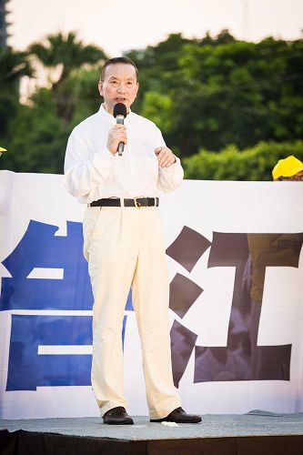 图6:朱柯明表示诉江大潮的到来,是江泽民当初迫害法轮功的报应。