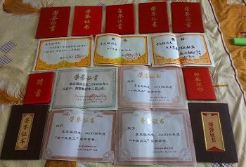 图1:当事人所获荣誉证书