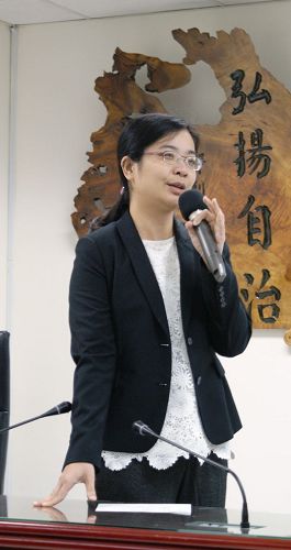 '图6:台湾国际器官移植关怀协会理事黄惠君医师呼吁广传真相,制止中共活摘迫害。'