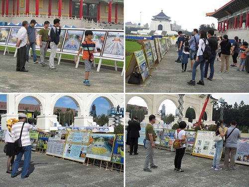 图8:游客关注展版上显示的真相。