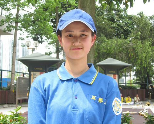 图6:唐一丹来港参加游行让世人认识大法的美好,觉得很高兴、很值得。