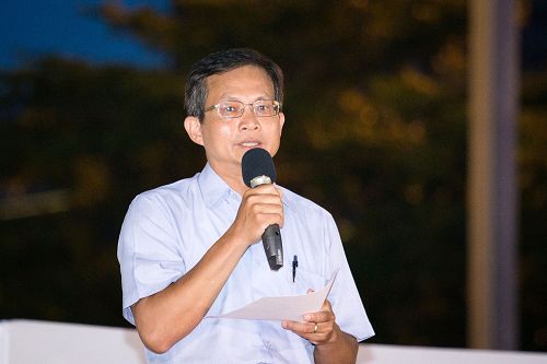 新竹市议员曾资程表示结束迫害这天终将到来,让世界充满真、善、忍!