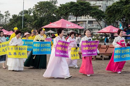 '图5:来自南韩的法轮功学员。'