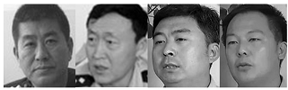 左至右:公安局刑警支队大队长余志强、龙沙分局局长南小钢、龙沙分局刑事侦查大队长孙戈、龙沙分局网特。