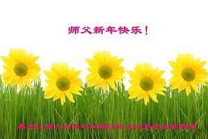 加格达奇大法弟子全家十三口恭祝李老师新年好!