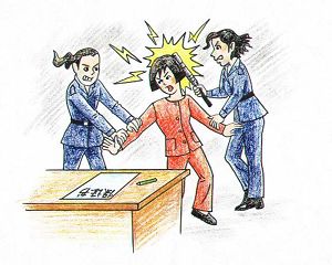 酷刑演示图:逼迫放弃信仰