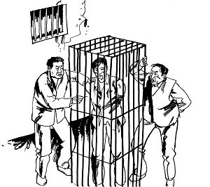 酷刑演示:关铁笼子