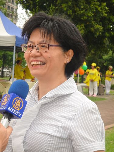'图5:丽芬曾患忧郁症,一张传单转变她的人生。'