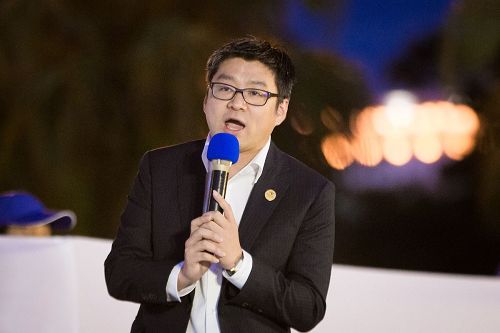 '图7:台北市议员徐弘庭表示活摘器官的罪行不应出现在世界上。'