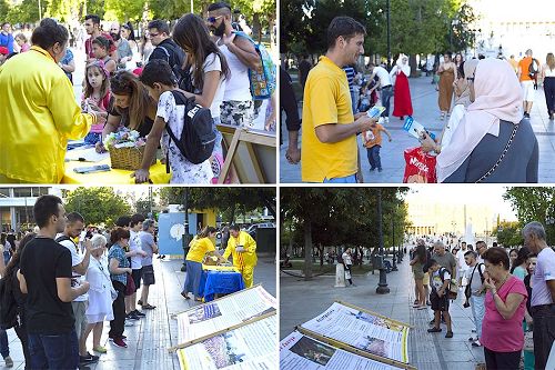 '图3:雅典学员讲真相, 民众在关注真相'