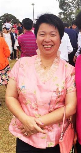 '图6:‘开心果’ 白女士:感恩师尊教导我们为他人着想'