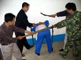 '酷刑示意图:暴打'