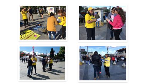 '图5:法轮功学员在讲真相'