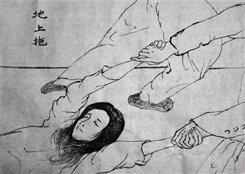 中共酷刑示意图:拖拽