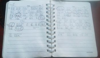 从新学正体字时再次整理的手册。当时除了圆圈外,其余的都变成已知的了,现在已不需要这些手册了。