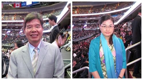 '图2:公司的董座兴承和子靖贤伉俪表示:“感受师父的慈悲伟大,回去会更努力弘法讲真相,把任何事做到最好、最顶尖,证实大法的美好。”'