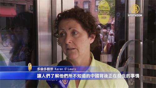 '图6:多伦多观众凯伦-奥利里(Karen?O'Leary)说孙毅给她留下深刻印象。'