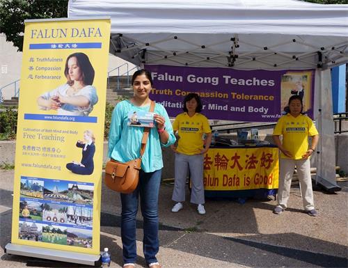 '图3:赛达(Sadaf)女士认为当今社会的人们需要法轮功'