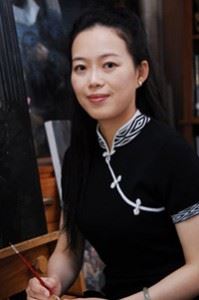 '图5:第五届新唐人“全世界人物写实油画大赛”评委、两届新唐人大赛金奖获得者——美国北方艺术学院美术系主任兼美国飞天大学客座教授陈肖平。'