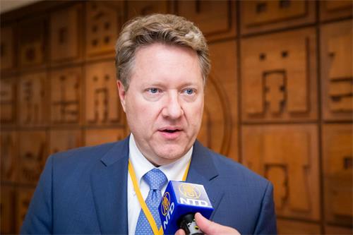 '图2:国际宗教自由圆桌论坛(IRFR)董事长密契尔(Greg Mitchell)'