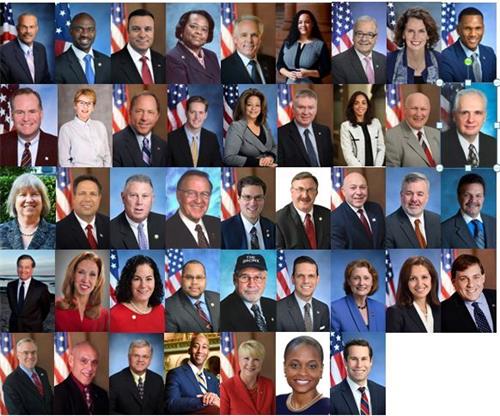 '图2:共同签署恭贺函的四十三位州众议员'