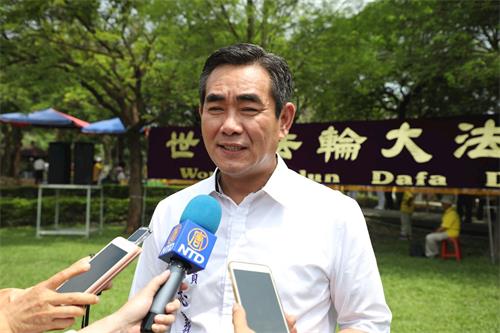 '图9:云林县议员颜忠义认为法轮功是一个很好的修炼法门。'
