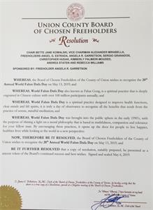 图3:新泽西州友联郡(Union County)议会褒奖法轮大法。