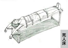 中共酷刑示意图:死人床