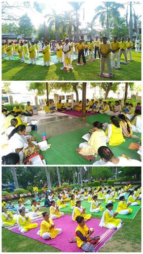 '图4:纳格普(Nagpur)的学员们在举办纪念7.20的活动'