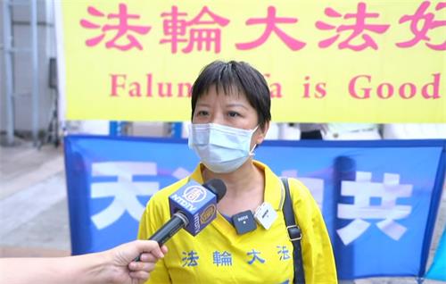 '图4:法轮功学员周小姐呼吁,所有加入过中共党团队的人,为了你的美好未来,赶快退出,不要做它的牺牲品。'