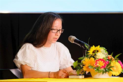 '图6:新学员Diep想告诉更多人:“法轮大法好,真善忍好”'