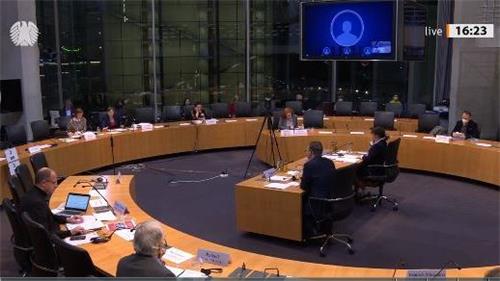 '图1:德国国会关于中国人权现状的听证会现场(视频截图)'
