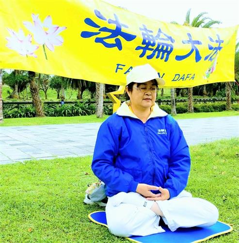 '图6:陈女士感谢师父将她从地狱中捞起,重生的生命是大法造就的,听师父的话时时“向内找”做好三件事做一个合格的大法弟子。'