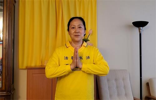 '图17:法轮功学员徐女士感恩师父:遇师尊,得大法,此生无憾!'